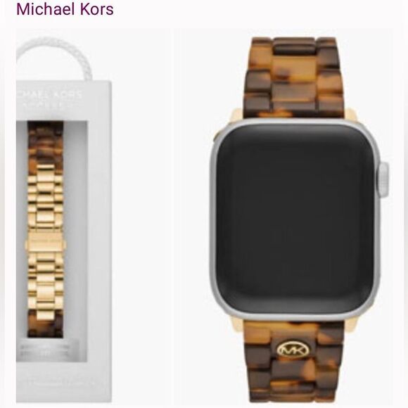Michael Kors Accessories - Michael Kors Tortoise and Gold-Tone Band for Apple Watch 38/40 NWT